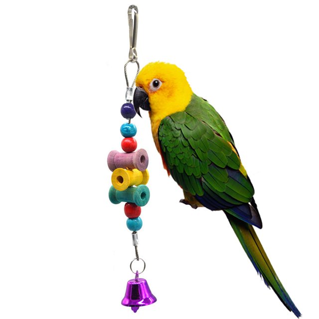 Parrot Chewing Toy Anti-biting Bird Bite Toy Parrot Bell Toy Bird Hanging Toy