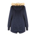 thumbnail image 3 of asdoklhq Womens Plus Size Tops Clearance,Women's Winter Mid-Length Fleece Detachable Hat Warm Jacket Cotton Coat, 3 of 9