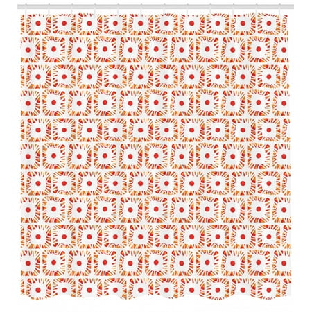 Aztec Shower Curtain Abstract Trippy African Grunge Odd Shapes