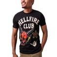 thumbnail image 3 of Stranger Things Hellfire Club Icons Men's Black Crew Neck Short Sleeve T-shirt-Small, 3 of 7