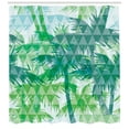 thumbnail image 3 of Ambesonne Geometric Forest Shower Curtain, Exotic Hawaii, 69"Wx84"L, Jade Green Sea Green, 3 of 3