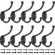 thumbnail image 3 of Ganchos de pared ZEYU de 10 piezas, dobles, negros y resistentes al óxido, 3 of 7