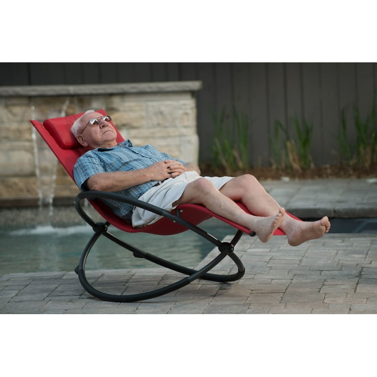 Vivere Single Orbital Lounger in Cherry Red Walmart