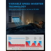 Midea 8,000 BTU Window Air Conditioner, Smart Inverter, Cools Up To 350 Sq Ft, Remote, Wi-Fi and Alexa, White