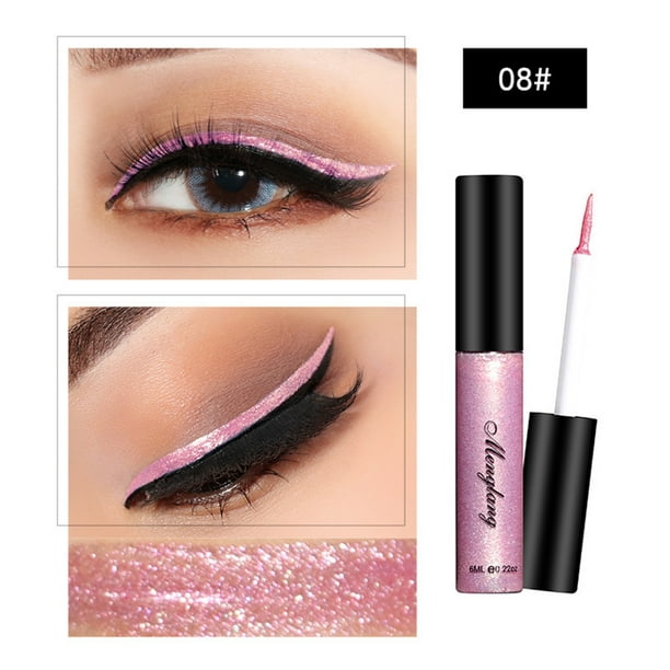 Fiudx Ofertas Del Día Lápiz De Sombra De Ojos Líquido De Diamante Resaltador Brillo Delineador De Ojos Líquido 5Ml