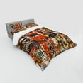 thumbnail image 3 of Ambesonne Landscape Bedding Set 3 Pcs, Urban Abstract City, Twin XL, Multicolor, 3 of 3