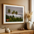 thumbnail image 4 of Postcard From Puerto Rico - Rincón Puerto Rico Photography Tropical Palm Tree Beach Ocean Coastal Seascape Landscape Oak Framed Wall Art Print 20 x 30 inches, 4 of 6