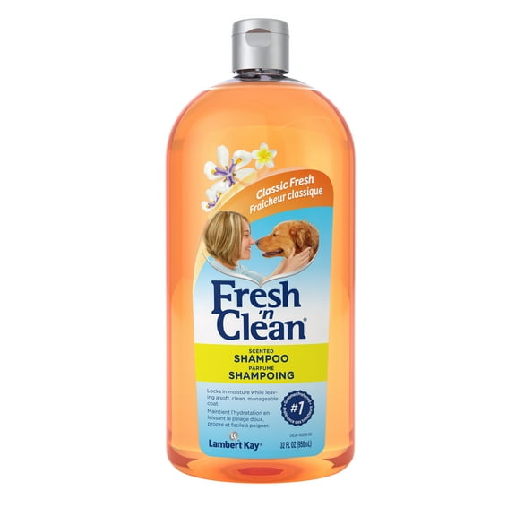 PetAg Fresh 'n Clean Moisturizing Scented Shampoo for Dogs - For Manageable & Shiny Dog Hair - Classic Fresh Scent  - 32 fl oz