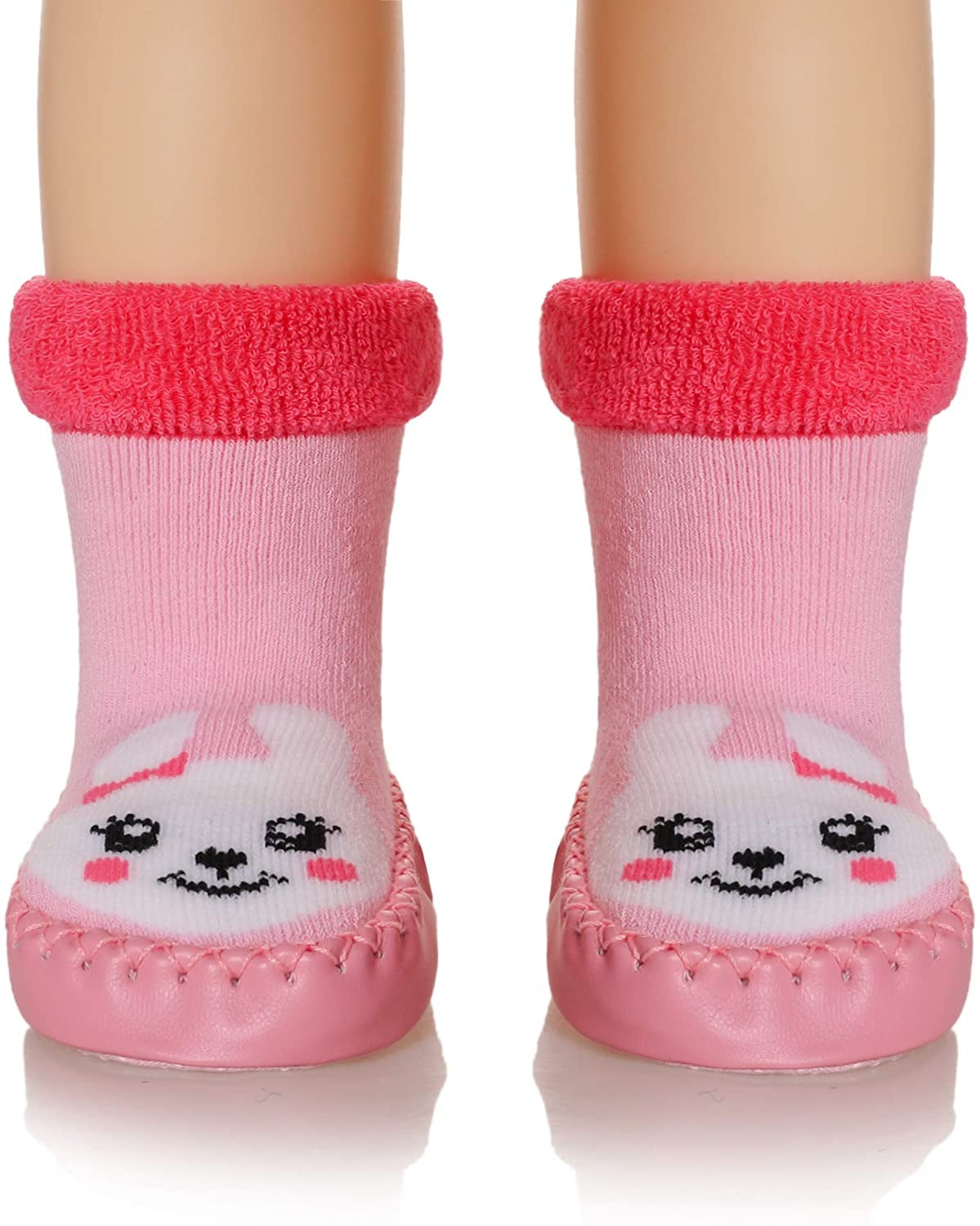 Kids Boy Girl Animal House Slipper Soft Warm Winter Plush Non-Skid Indoor Slipper Shoes Boot Socks 