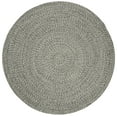 thumbnail image 2 of SAFAVIEH Braided Harmon Geometric Cotton Reversible Area Rug, Ivory/Steel Gray, 5' x 5' Round, 2 of 10