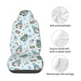 thumbnail image 4 of Wukai Winter Wonderland Light Blue Full Set Car Seat Covers with Soft Padding Universal Auto Front Seats Protector and Cushion Mat, 4 of 5