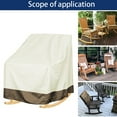 thumbnail image 3 of SHEIGUANNI Rocking Chair Cover Heavy Duty Waterproof - Patio Furniture Covers for Outdoor Rocking Chairs - All Weather Protection 39x33x28 Inches Beige, 3 of 4