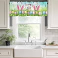 thumbnail image 3 of Easter Rod Pocket Curtain Valance, Spring Easter Eggs Bunny Butterflies Green Farmhouse Window Valance for Living Room, Bedroom, Kitchen 60"W x 18"L, 3 of 9