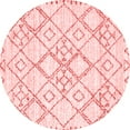 thumbnail image 1 of Ahgly Company Indoor Round Solid Red Modern Area Rugs, 4' Round, 1 of 4