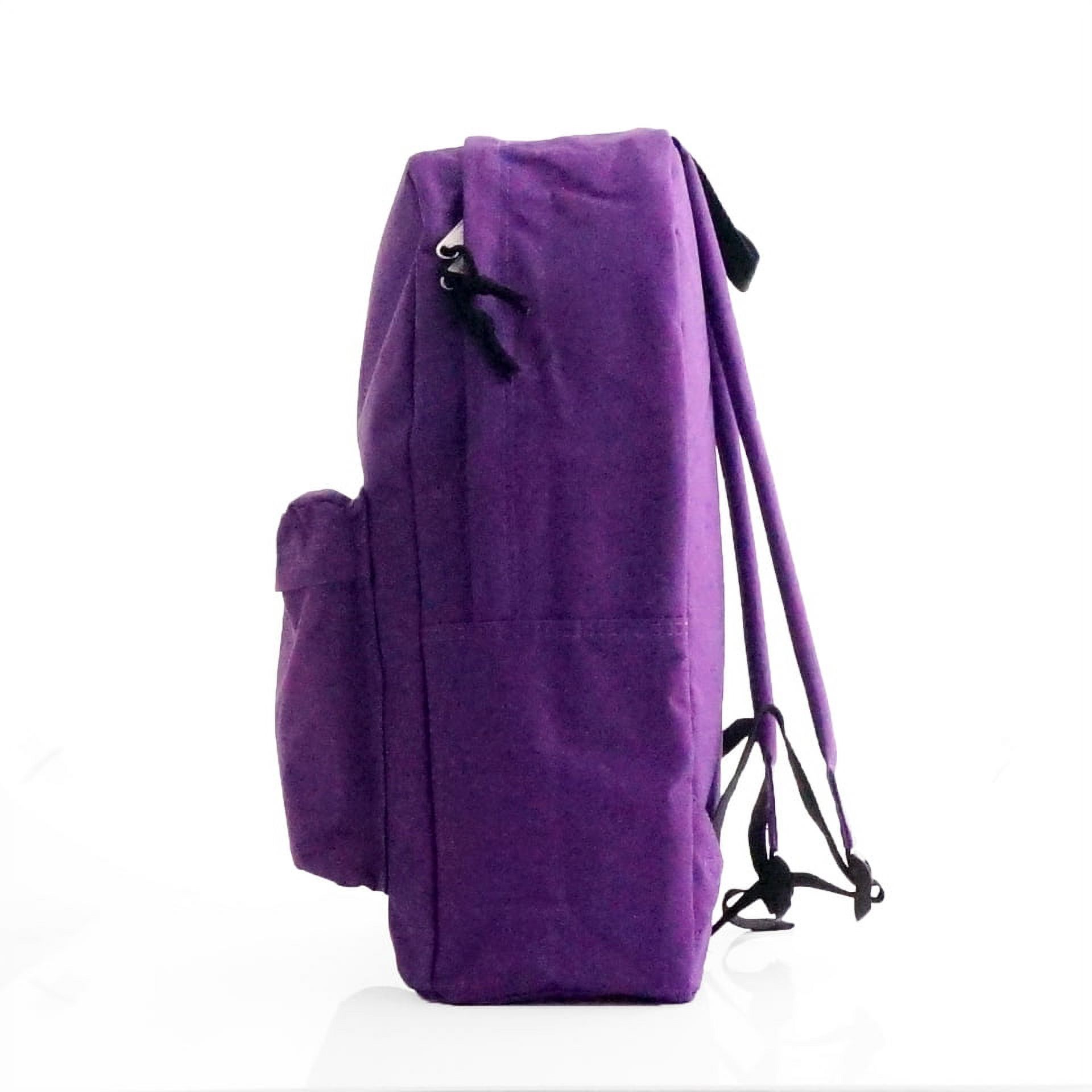 K-Cliffs Unisex 18" Padded Shoulder  Straps School Backpack in Purple, Polyester