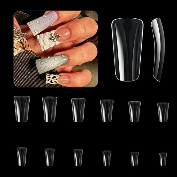 Dsseng 504x Duck Nail Tips Clear Nail Tips Curved Nail Tips Press on Nails Tips