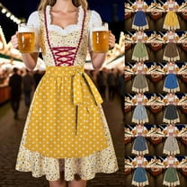 Jsaierl Oktoberfest Dress for Women Vintage Medieval Elegant Goth Plus Size Dresses Cosplay Costumes Party Steampunk Ball Gown Halloween Costumes