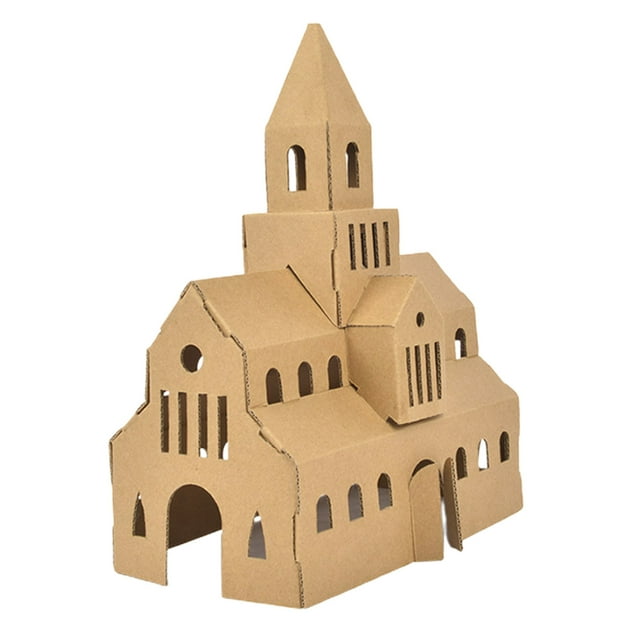 Visland 1 Set Interactive Handmade DIY Assembly Kit Paper Creative House Shape DIY Assembly Accessories for Children