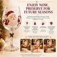 thumbnail image 4 of Christmas 3D Wine Glass, Raised Santa Claus Holiday Design with Twisted Stem, Festive Xmas Table Drinkware and Gift, 1 Pc, 4 of 7