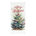 thumbnail image 2 of Christmas Door Curtain Hanging - Reusable Christmas Tree Print Door Cover, Washable Door Banner Party Backdrops Winter Entrance Door Entryway Decoration, 2 of 7