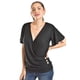 thumbnail image 1 of Blusa cruzada con botones Roman Fashion /Juvenil, 8074 (Negro) negro CH, 1 of 4