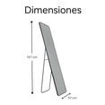 thumbnail image 3 of Espejo de Piso Cuerpo Completo con Soporte y Marco de Metal para Pared Ideal para Dormitorio Recámara Cambiador Mirel DLUM01, 3 of 9