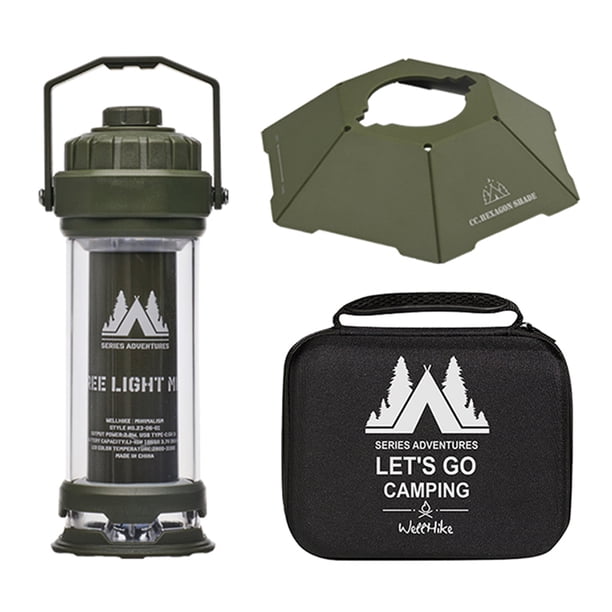 2uds. Bolsa 2600mAh Lámpara de Tienda 85LM TYPE-C Recargable con Pantalla Verde Ejército Verde