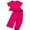 Hot Pink, variant on Timegard Toddler Girls Clothes Cute Cotton Ruffle Tee Shirts Pants Summer Travel Casual Outfits Sets