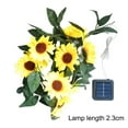 thumbnail image 3 of PATLOLLAV Solar Sunflower String Lights Outdoor Waterproof,90.5inch 10 Pcs Sun Flower Artificial Flower Fairy String Lights Sunflower Garland with Lights for Garden Patio Fence Yard, 3 of 5
