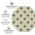 thumbnail image 3 of Pofeuu Lilies Flowers Print Coasters for Drinks, 4Pack PU Leather Coasters, Bar Drink Coasters for Tabletop Protection, Furniture from Damage-Octagon, 3 of 6