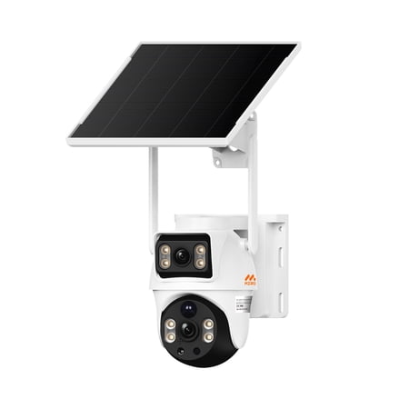MIRO BP09 4G Solar Security 4MP Camera, Dual Lens PTZ Linkage, AI Human Detection, 355° View, IP65 Waterproof