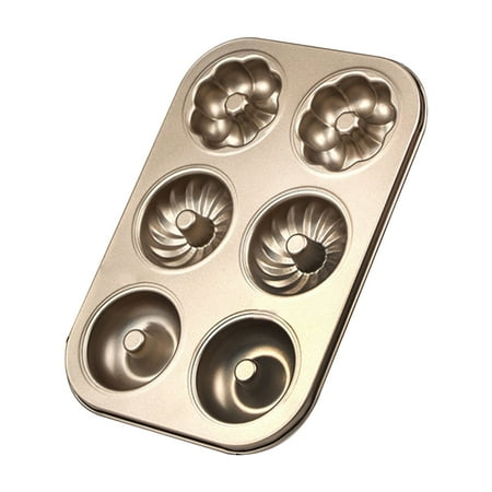 

Yedhsi Baking Tools DoughnuTbaking Plate Non Stick 6-9-12 Hole Doughnu Plate With Lace Carbon Steel Doughnu Mould And Mini Baking Plate Household Christmas Party Doug