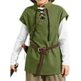 thumbnail image 2 of Kids Boys Sleeveless Medieval Lace Up Costume Shirt Tops, 2 of 5