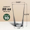 thumbnail image 5 of 10 Personal Mixing Glasses Set, 20 oz. - Pub Glass, Thick Base - Clear, 5 of 5