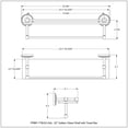 thumbnail image 3 of 16 Inch Gallery Glass Shelf with Towel Bar, 3 of 3
