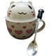 thumbnail image 2 of Taza Doble de Cerámica HappyWare Kawaii Corazones con Cuchara, 2 of 3
