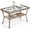 Brown, variant on VIVIJASON Outdoor Wicker Coffee Table, All-Weather Rattan Patio Coffee Table with 2-Tier Storage, Tempered Glass Top Rectangle Center Table for Deck, Garden, Balcony, Porch, Indoor or Outdoor Use