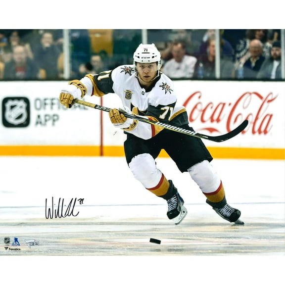 William Karlsson Vegas Golden Knights Autographed 16" x 20" White Jersey Skating Photograph - Fanatics Authentic Certified