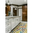 thumbnail image 2 of Saluda Geometric Floral Runner, Moss Green/Blue/Red, 2ft - 10in x 7ft - 10in, 2 of 3
