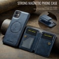 thumbnail image 6 of ELEHOLD Case for iPhone 11, Shockproof Magnetic Leather Wallet Case with Hand Grip & Kickstand & RFID Blocking,Blue, 6 of 8