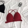 thumbnail image 2 of Sujetador Inalámbrico Transpirable Hacer subir Bralette Hilo De Algodón Sexy Ropa Interior Con Hebilla Frontal, Rojo kenally AP001473-05B, 2 of 7