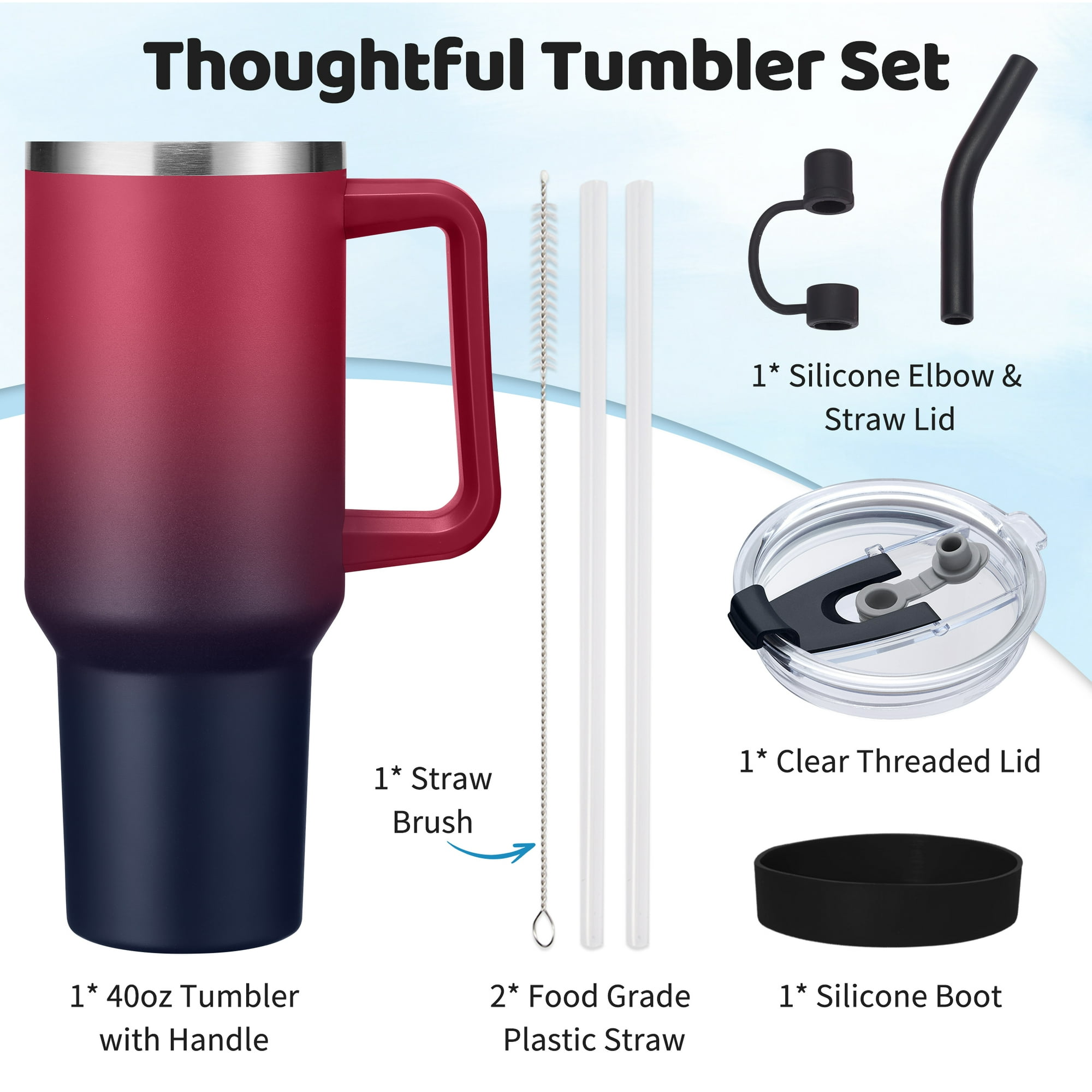 OOICO 40 Oz Insulated Tumbler with Handle photo 8