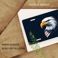thumbnail image 3 of License Plate, Eagle American Flag Portrait Decorative Front,Personalized Stainless Steel License Plate Cover For Men Women,12.2" X 6.2", 3 of 7