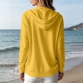 thumbnail image 5 of Diufon Womens Hoodie Cardigan Button Down Thin Pullover Jackets with Drawstring & Hood Long Sleeve Lightweight Outerwear, 5 of 8