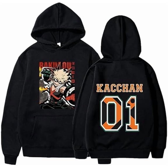 Bakugos Anime MHAs Merch Hoodie Mys Print Heros Academias Sweatshirt Katsukis Cospaly Clothes