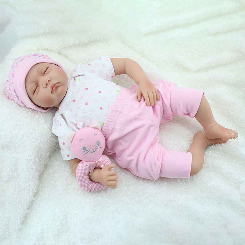 Handmade Realistic Fake Babies Reborn 22" Real Looking Baby Girl