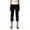 30# Black, variant on Women's Polka Dot Fold Over Waist Capri Pants Petite Low Rise Stretch Cropped Trousers with Side Drawstring Red XL
