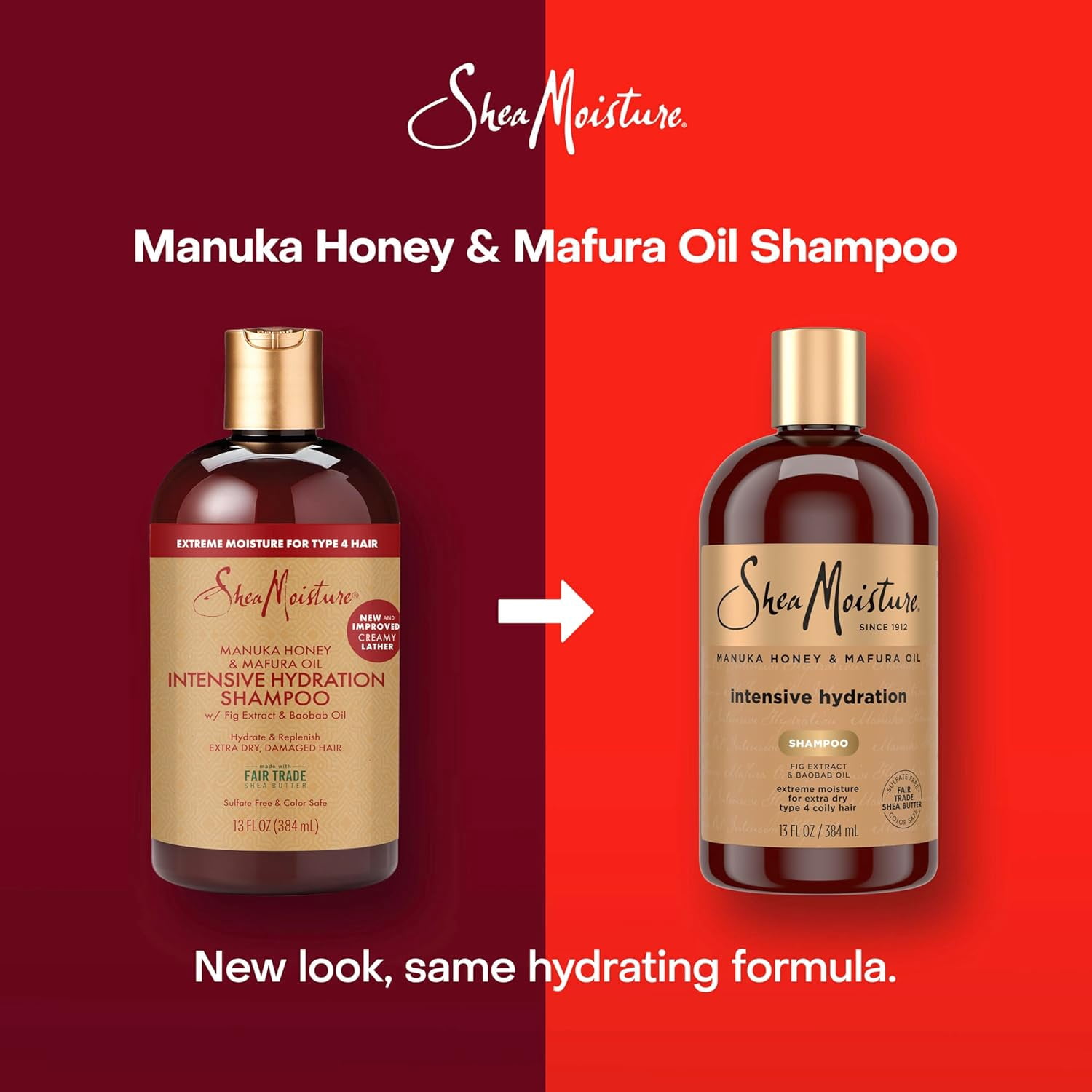 Shea Moisture Manuka Honey & Mafura Oil Intensive Hydration Shampoo 13 oz (Pack of 6)
