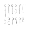 thumbnail image 1 of Aretes colgantes Hombre y Mujer 12 Pzs Acero Inoxidable plateado unitalla IRONICO, 1 of 2