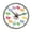 3034 black frame, variant on 8Inch Cartoon Wall Clock For Kids Early Education Telling Time Teaching Clock With Easy To Read Number Time Management